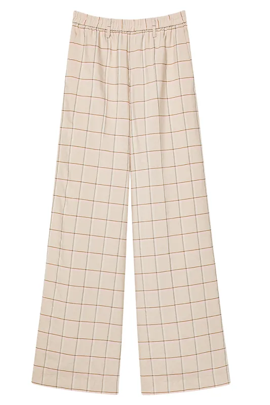 Tartan Loose Fit Pants | Peonia - Forte Forte