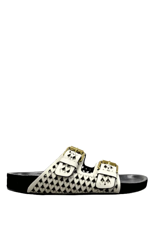 Lennyo Love Leather Sandal | Chalk - Isabel Marant