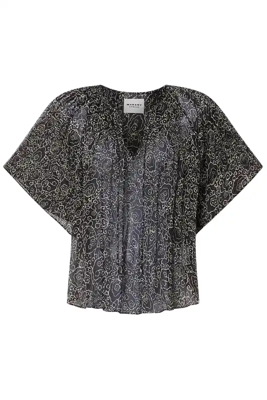 Neslya Top | Black / Ecru - Isabel Marant