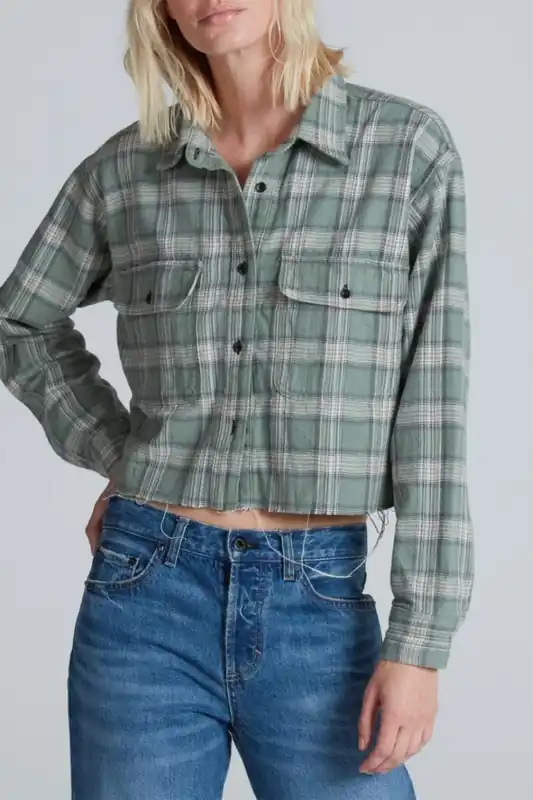 Crosby Flannel Shirt | Green Plaid - ASKK NY