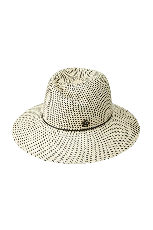 Virginie Positive Negative Hat | Natural/Black - Maison Michel