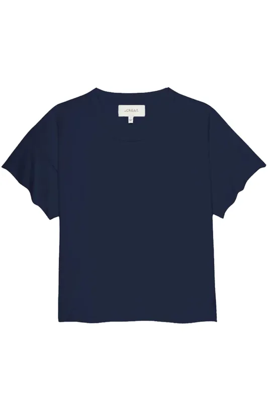 The Crop Tee | True Navy - The Great.