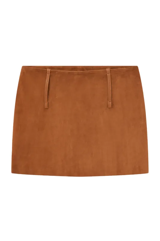 Tirza Mini Skirt | Maple Suede - All Three