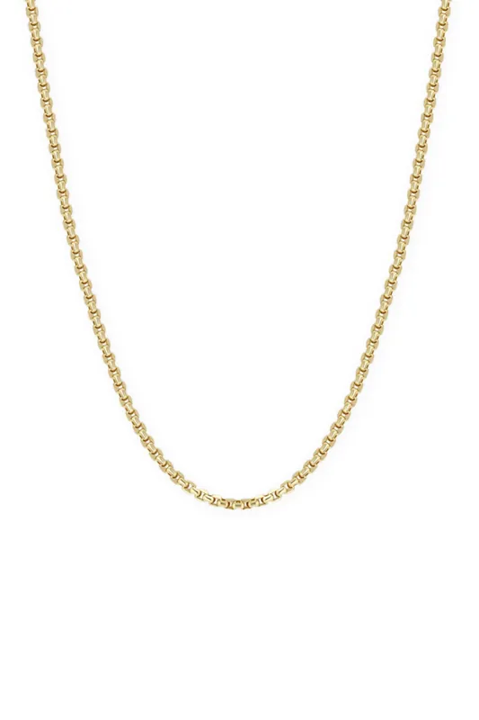 14K Gold Extra Small Box Chain Necklace - Zoe Chicco