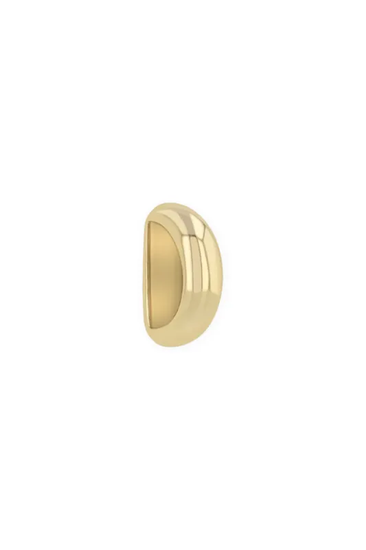 14K Gold Half Round Slide Bead Charm - Zoe Chicco
