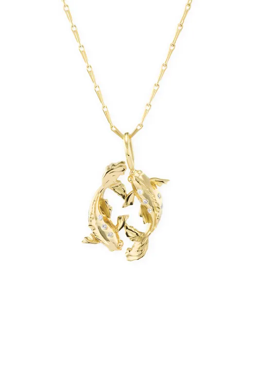 Small Zodiac Pendant Necklace | Pisces - Brent Neale
