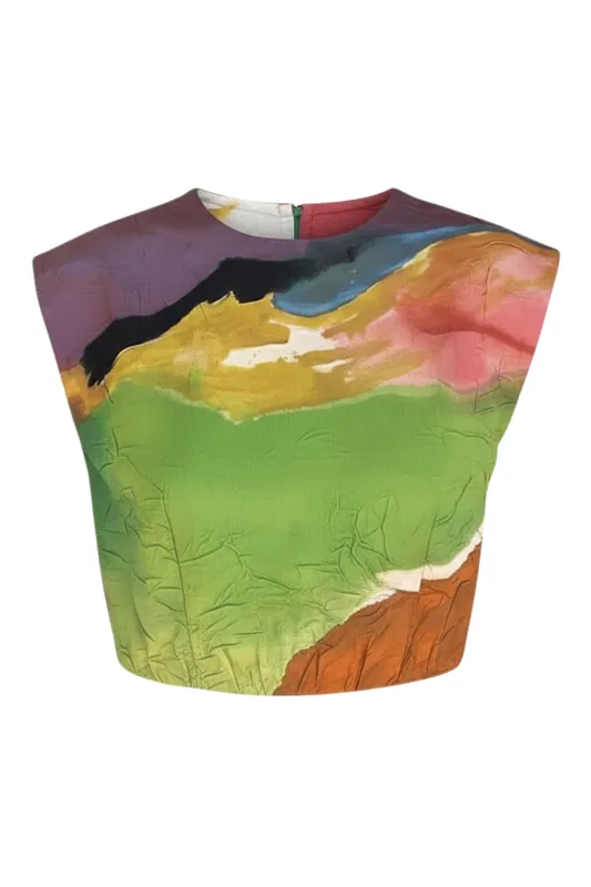 Gisella Satin Crop Top | Nature Abhors A Vacuum - Ulla Johnson