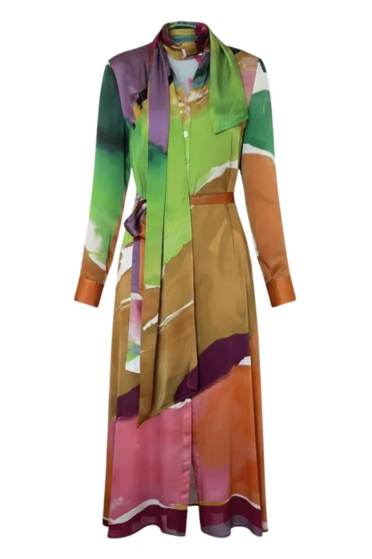 Critique Silk Dress | Nature Abhors A Vacuum - Ulla Johnson