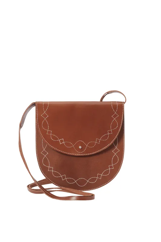 The Saddle Stitch Bag | Cognac - The Great.