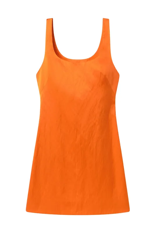 Faye Satin Mini Dress | Persimmon - A.L.C.