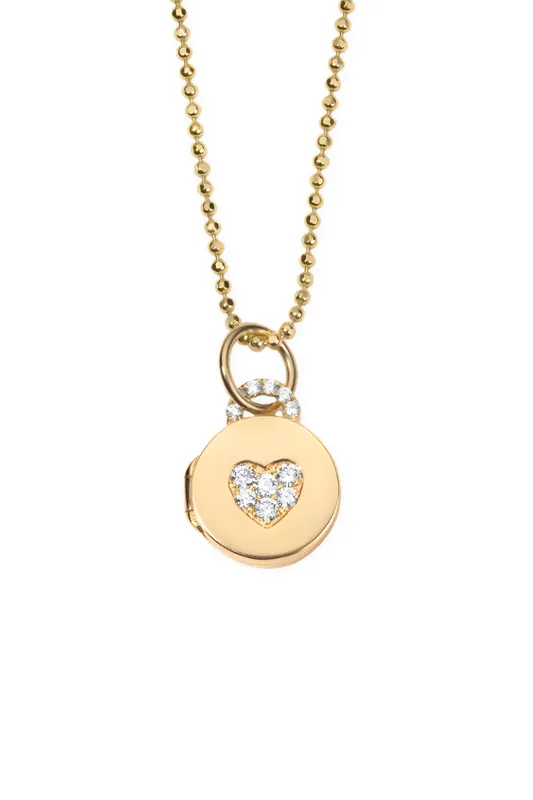 Mini Sweetheart Locket Necklace | Diamond - Devon Woodhill