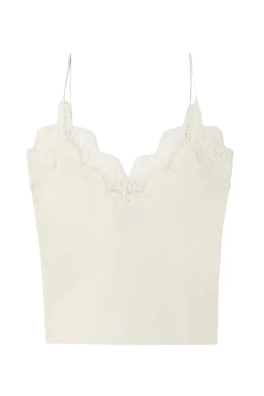 Lace Silk Camisole | Cream - Rohe