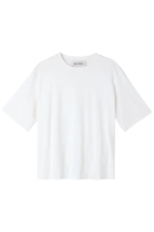 Oversized Cotton Silk T-Shirt | Off White