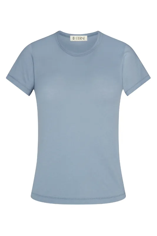 Fitted Crewneck Short Sleeve T-Shirt | Slate