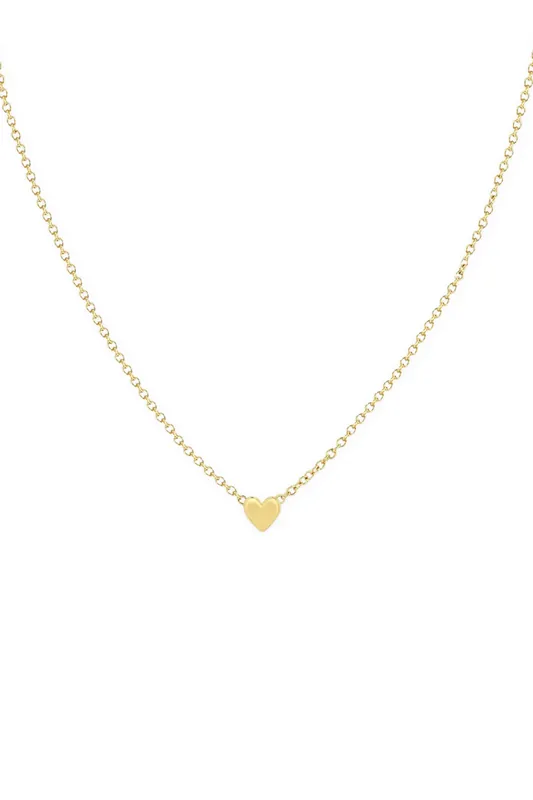 14K Itty Bitty Heart Necklace - Zoe Chicco
