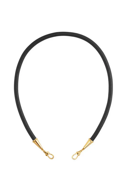 Lasso Black Leather Cord | 37cm - Marie Lichtenberg