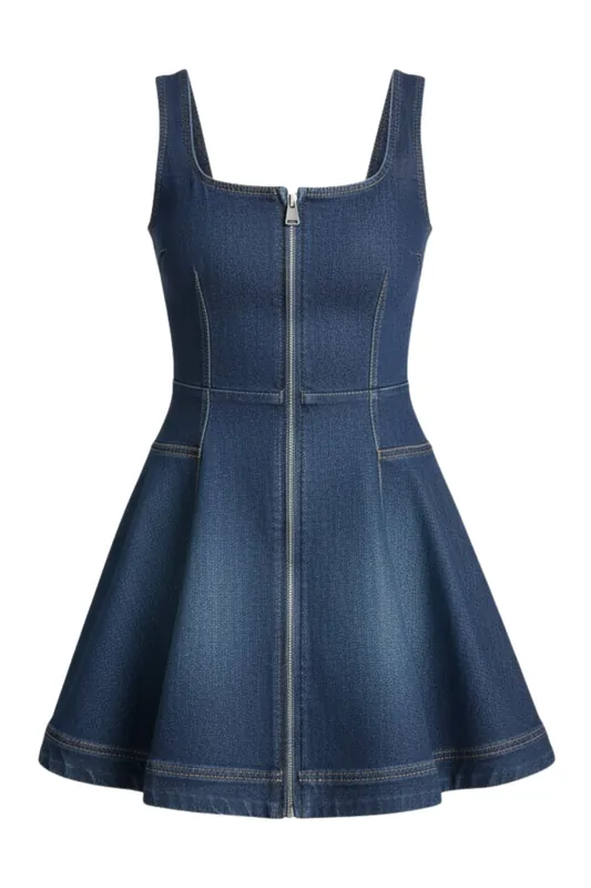 Eleodra Denim Mini Dress | Imperial - Simkhai