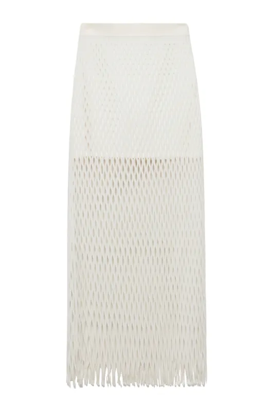 Aldridge Knit Midi Skirt | Ivory - Simkhai
