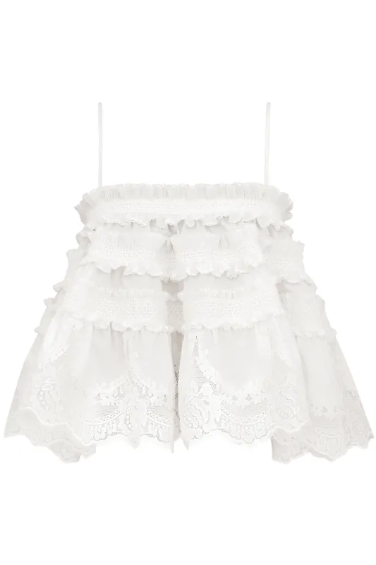 Alchemy Shirred Bandeau | Ivory - Zimmermann