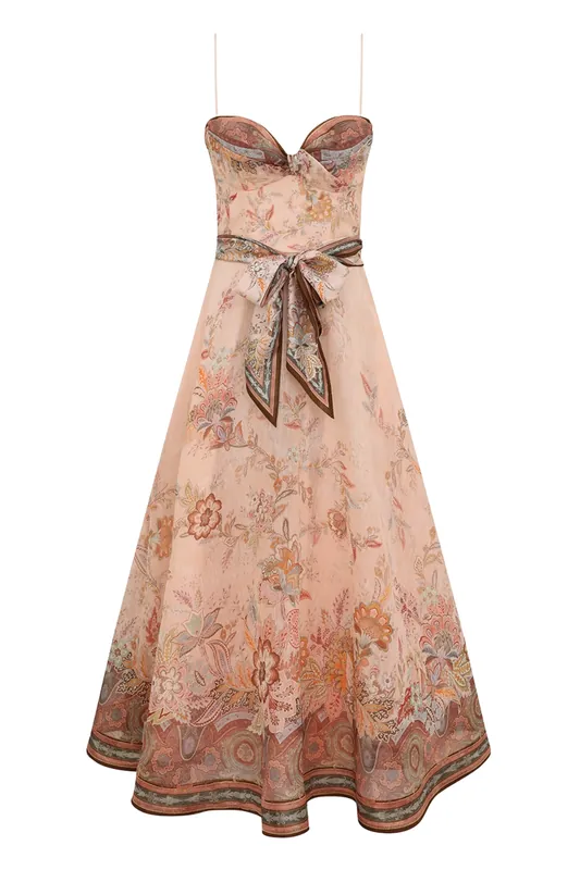 Alchemy Structured Midi Dress | Pink Paisley - Zimmermann