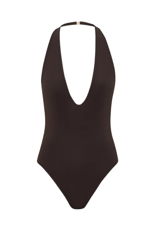 Luna Halter Bodysuit | Chocolate - Zimmermann