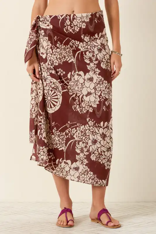Soraya Auburn Spoke Sarong | Dark Brown - Alix of Bohemia