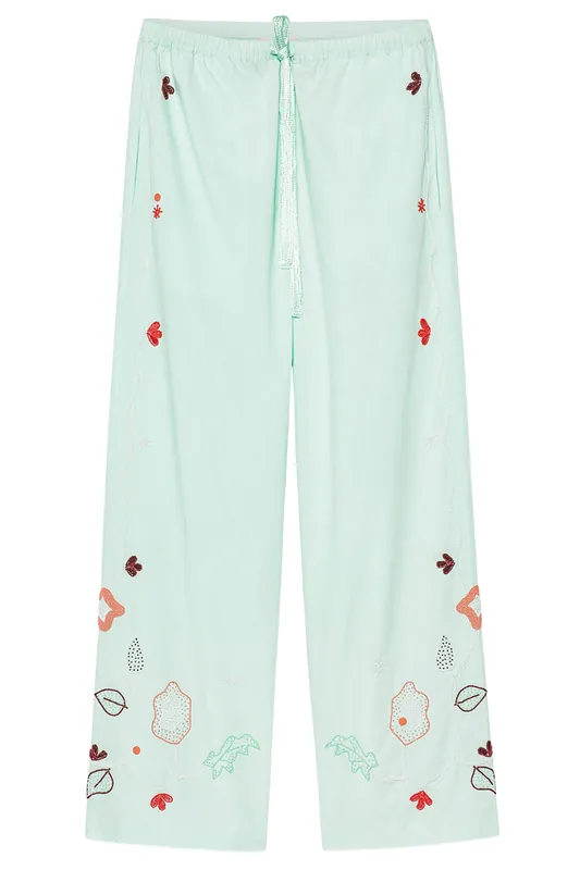 Elegant Summer Trousers with "Broderie En Reve" Embroidery | Plume - Forte Forte