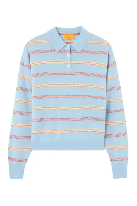 Collegiate Stripe Polo | Clear Sky Combo - Guest in Residence