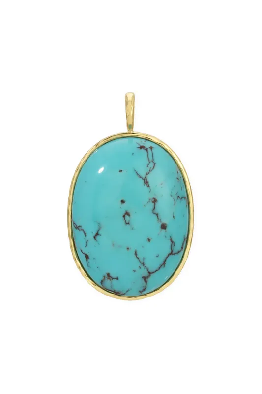 Jumbo Hidden Gem Pendant | Turquoise - Octavia Elizabeth