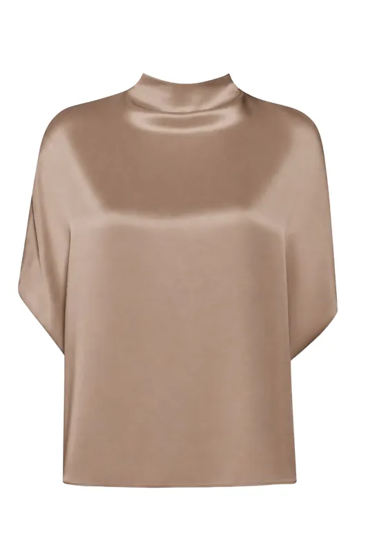 Satin Cape Tee | Oat - Lapointe