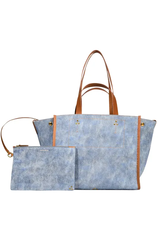 Léon M Tote | Split Suede Washed Jean's - Jerome Dreyfuss