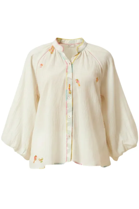 Raglan Sleeves Top | Ivory - Nikasha
