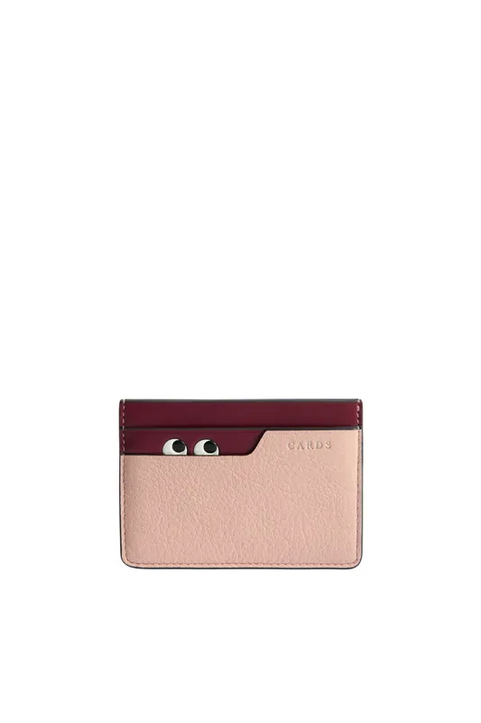 Peeping Eyes Card Case | Shell Pink - Anya Hindmarch