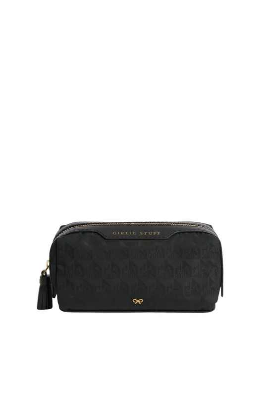 Logo Girlie Stuff Pouch | Black - Anya Hindmarch