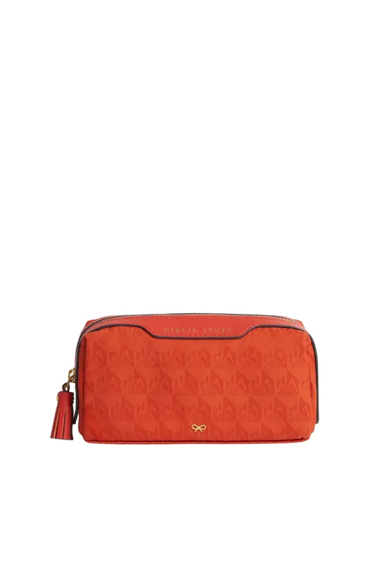 Logo Girlie Stuff Pouch | Burnt Sienna - Anya Hindmarch