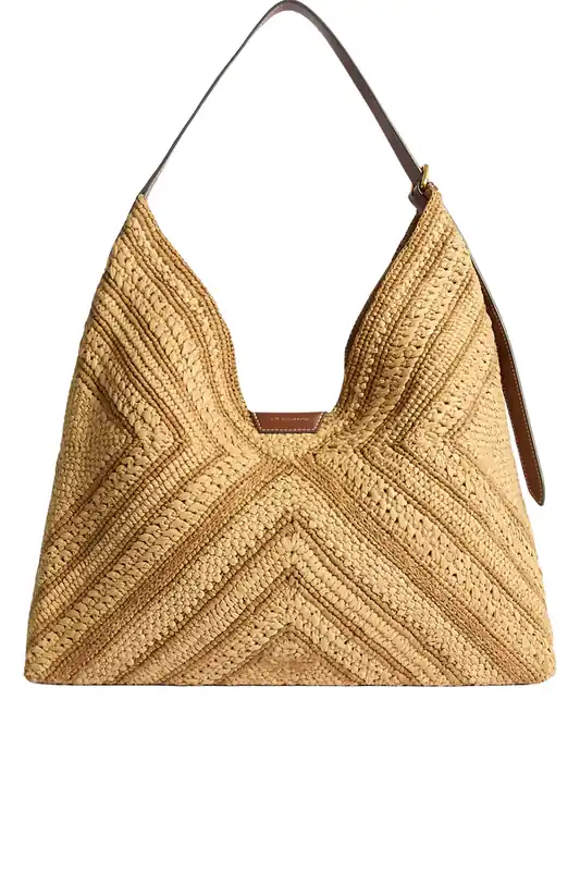 Raffia Bow Shoulder Bag | Natural Raffia - Anya Hindmarch