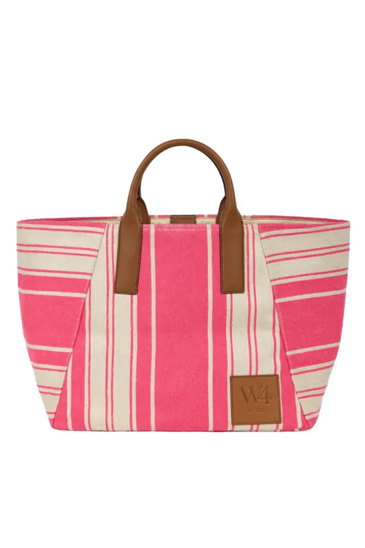 The Riviera Tote | Fuchsia Stripe - We-Ar4