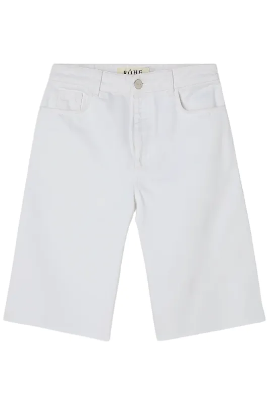 Baggy Fit Denim Shorts | Optic White - Rohe