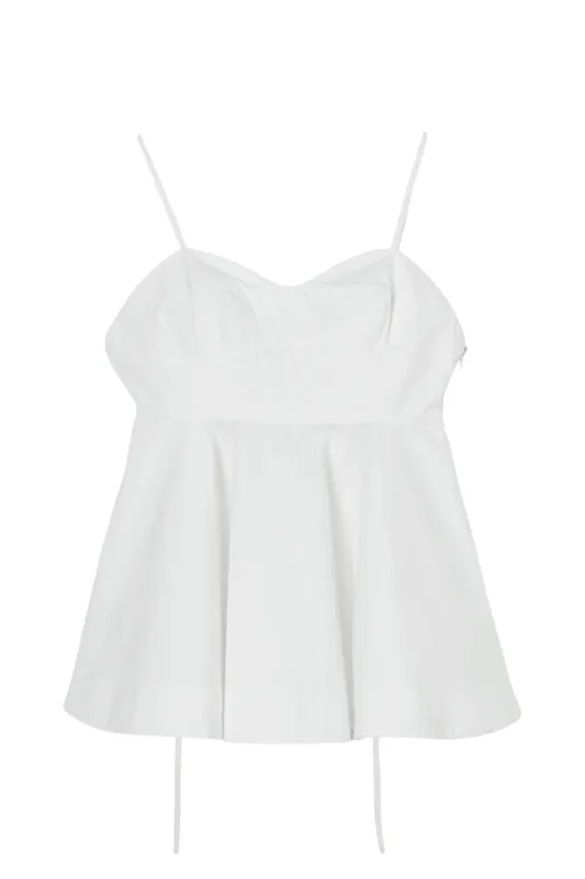 Bustier Peplum Top | Optic White - Rohe