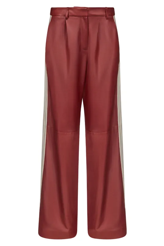 Hudson W/ Tux Stripe Pant | Karanda Red / Bone - TWP