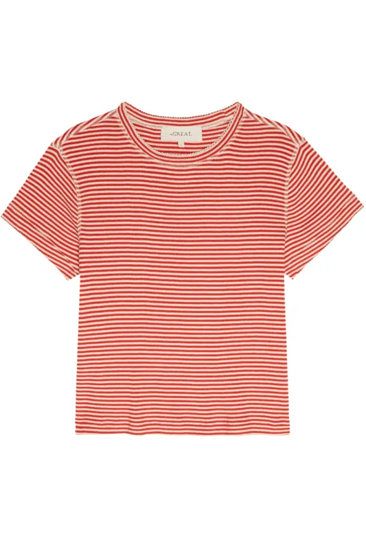 The Little Tee | Pimento Stripe - The Great.