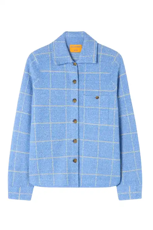 Dylan Plaid Shirt | Delft Blue / Butter - Guest in Residence