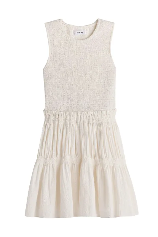Lore Smocked Mini Dress | Cream - Apiece Apart