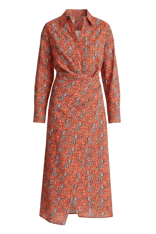 Alexia Wrap Dress | Night Blooms Firecracker - Apiece Apart