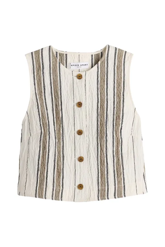 Godet Tank | Affogato Stripe - Apiece Apart