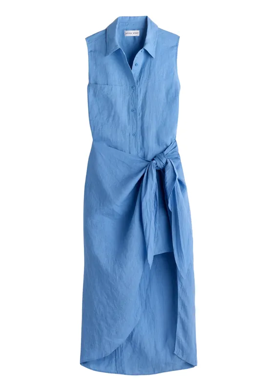 Tamar Sleeveless Wrap Maxi Dress | Marina Blue - Apiece Apart