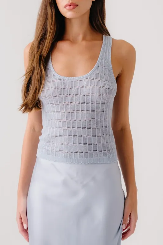 Cordelia Scooped Neck Tank | Whisper - Sablyn
