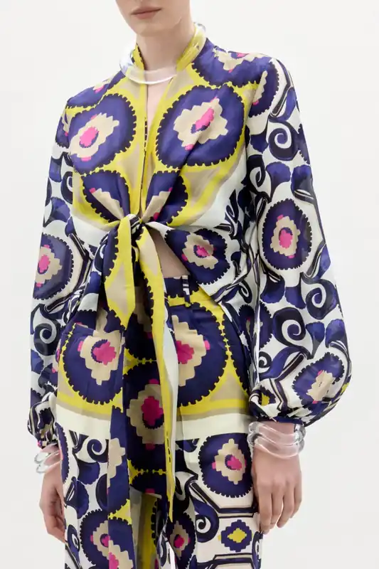 Honey Blouse | Yellow Mosaic - Silvia Tcherassi