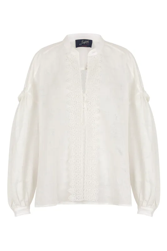 Lena Shirt | Milk - Seafarer