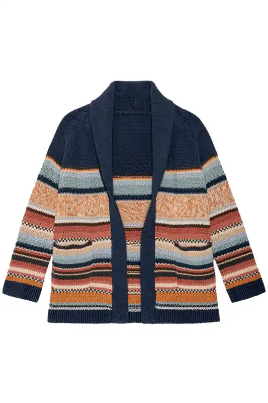 The Mountain Lodge Cardigan | Taos Stripe - The Great